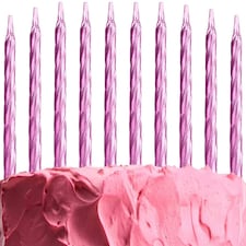 10pcs Light Pink Candles for Birthday Anniversary Pink