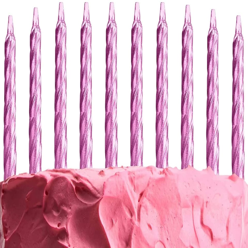 image 1 of 10pcs Light Pink Candles for Birthday Anniversary Pink