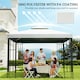 image 6 of Outsunny 3 x 3m Gazebo Canopy Replacement Cover 2Tier Roof Top Spare Part Cream White TOP COVER ONLY