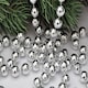 image 4 of Silver Shiny Christmas Bead Chain Metallic Beaded Garland Artificial Pearls Tinsel For Christmas Tree Hanging Decorations