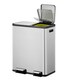 image 2 of EKO Ecocasa 50L Recycling Kitchen Bin 30+20 Litre, Pedal Rubbish Bin with Two Removable Inner Buckets, Soft Closure, Perfect for Kitchen & Home, Stainless Steel