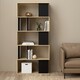 image 4 of Maze Open Bookcase 4 Shelves in Oak and Black