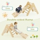 image 7 of COSTWAY 3-in-1 Triangle Wooden Toddler Climber Ramp Arch