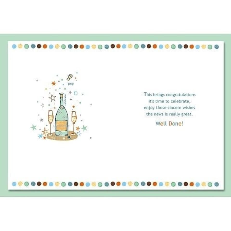 image 1 of Champagne Design Congratulations Card