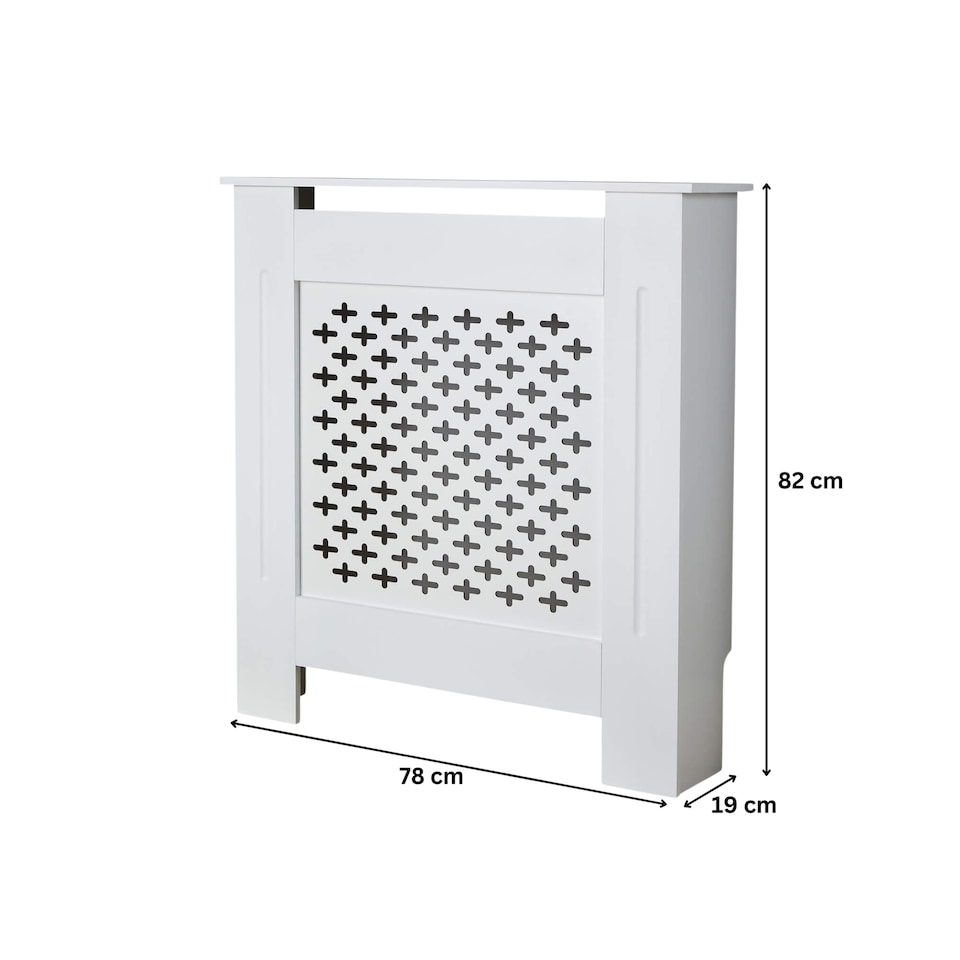 image 1 of Small Radiator Cover MDF Wooden Home Decorative Modern Design | White