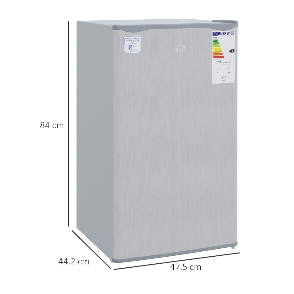 image 1 of HOMCOM 91L Freestanding Under Counter Fridge Grey | Grey