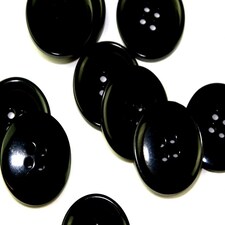 Minerva Navy Blue 28mm Round Plastic Coat Buttons for Dressmaking - per pack of 100