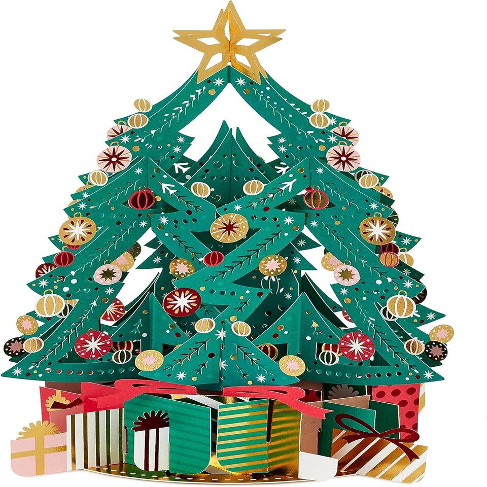 image 1 of 3D Festive Tree Design Paper Wonder Christmas Card