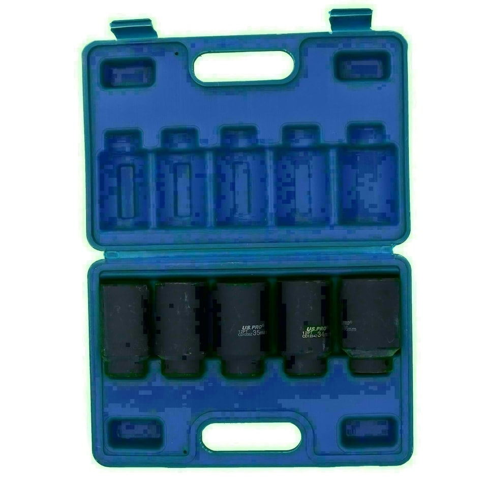 image 1 of 5pc Deep Impact Hub Nut Sockets Thin Wall 12 point 30 32 34 35 36mm AT936