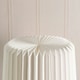 image 2 of ValueLights White Origami Bedside Table Lamp with Paper Fold Pleated Lampshade - Bulb Included