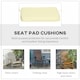 image 5 of Outsunny Set of 6 Chair Cushion Seat Pads Dining Chair w/ Straps Outdoor Grey 