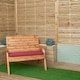 image 3 of 99 x 41cm Cushion Base for 2 Seater Wooden Garden Bench in Burgundy