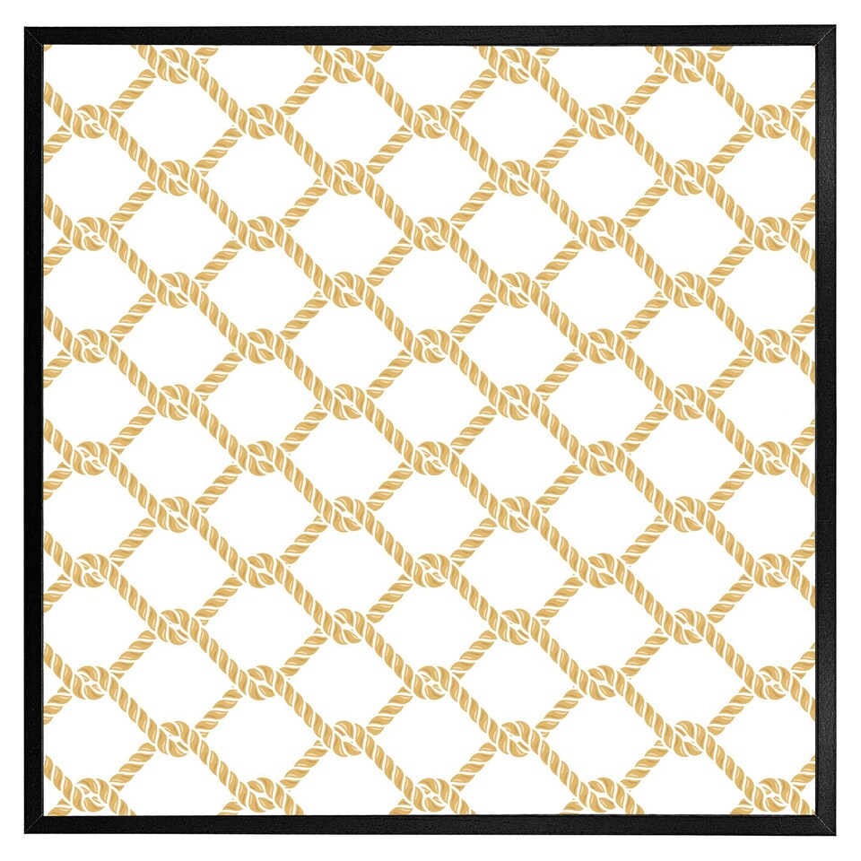 image 1 of Gold chainlink rope (Picutre Frame) Brown | XL