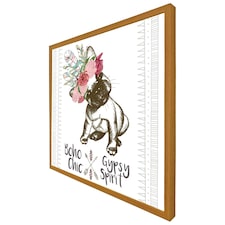 Portrait of french bulldog puppy (Picture Frame) Brown | Oak | M