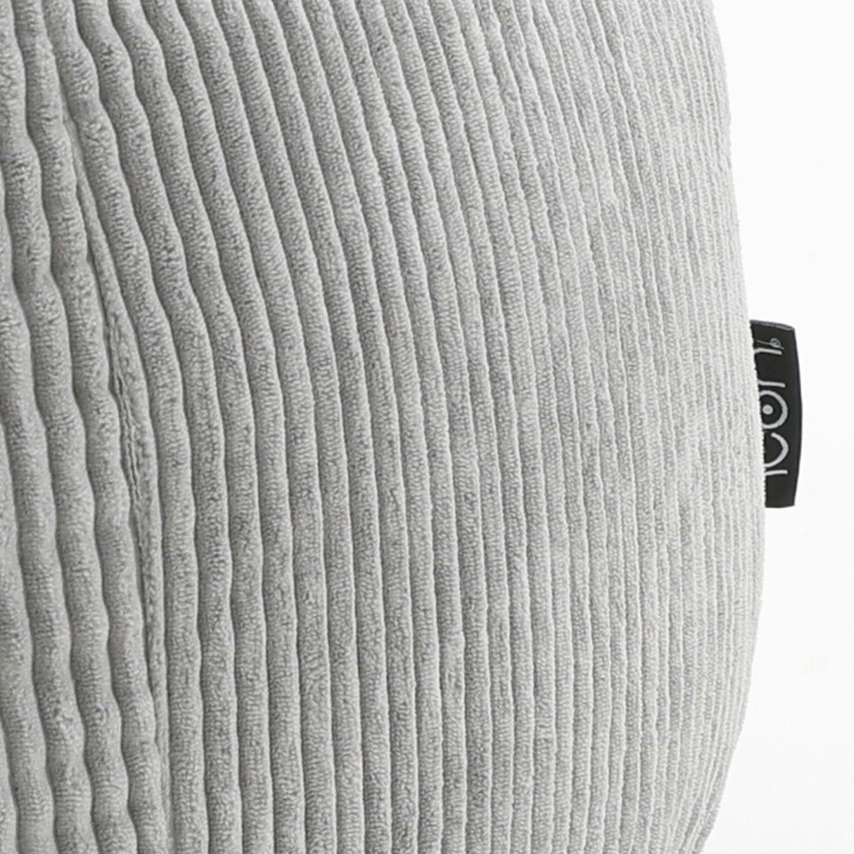 image 1 of icon Kingston Cord Adults Bean Bag Chair and Pouffe, Ready Filled Beanbag and Footstool Grey Grey | Grey