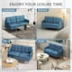image 6 of HOMCOM Modern Upholstered Two Seater Sofa for Bedroom Living Room Dark Blue