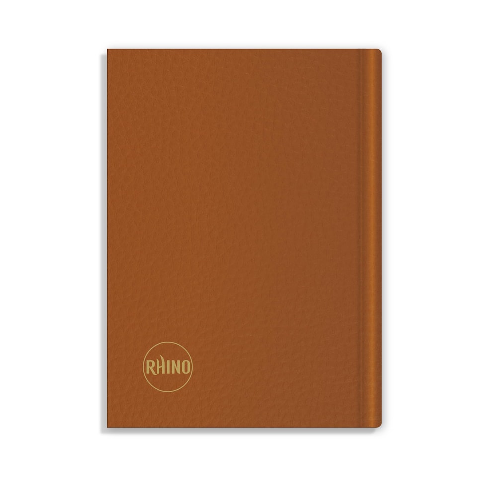 image 1 of Rhino Stationery 160 Page Soft Touch Flexiback Notebook Tan A6