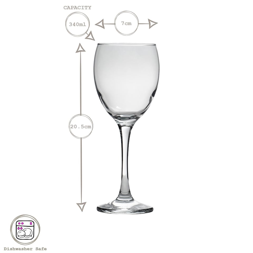 image 1 of LAV Venue Red Wine Glasses - 340ml - Clear - Pack of 6