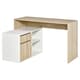 image 1 of HOMCOM L-Shaped Corner Computer Desk Study Table w/ Storage Shelf Drawer Office