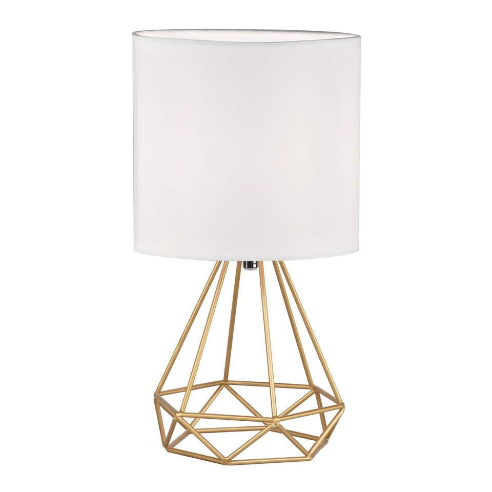 image 1 of Christie - Gold Geometric Lamp | Gold | White | Medium | 1
