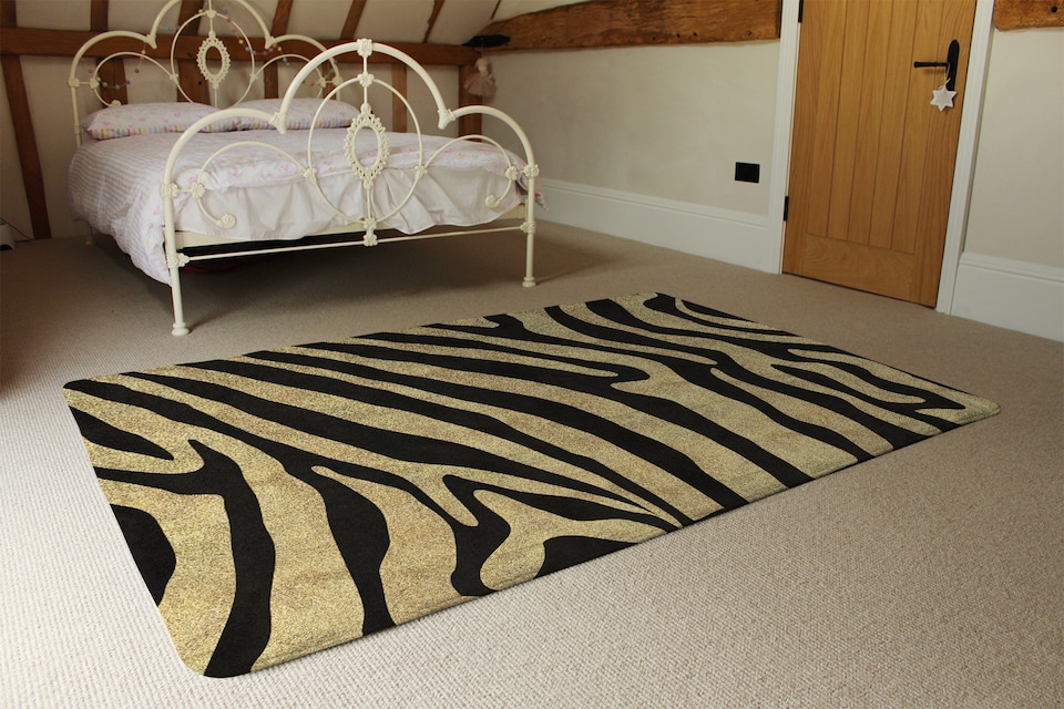image 1 of Golden Zebra Rug | Multi