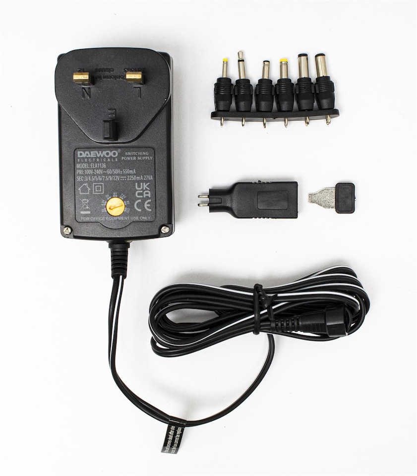 image 1 of Daewoo 2250mA AC DC Adaptor With USB | Black