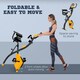 image 6 of HOMCOM 2-In-1 Folding Exercise Bike with 8-Level Magnetic Resistance Yellow