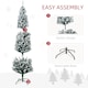 image 7 of HOMCOM 6ft Pre Lit Artificial Christmas Tree Holiday Decor with 160 Colourful LED Lights and 492 Snow Flocked Tips, Pine Cone, Berry, Ball Tree Decoration