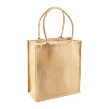 Westford Mill Jute Classic Shopper W407 - Nachhaltiger Jutebeutel mit Westford Mill Jute Classic Shopper W407 - Nachhaltiger Jutebeutel mit