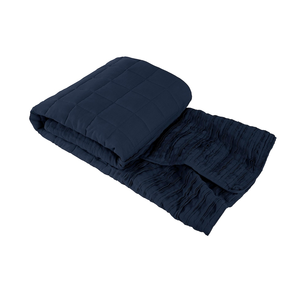 image 1 of Martex Throw Navy Blue Blue