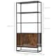 image 3 of HOMCOM Storage Cabinet with 3 Open Shelves Cupboard for Livingroom