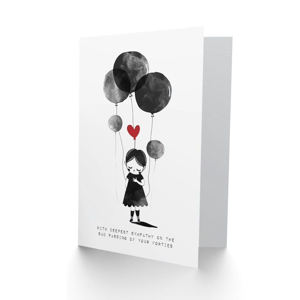 image 1 of Deepest 50 Humour Sad Girl Balloons Woman Birthday Her Card