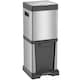 image 1 of HOMCOM 20+14L Double Kitchen Bin, Pedal Bin with Soft-Close Lid, Silver 