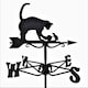 image 2 of Mini Cat & Mouse Weathervane - Steel - L38 x W38 x H53 cm - Black
