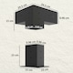 image 7 of Outsunny Pergola Kit with 3-Way Corner Brackets & Post Base for 92mm Lumber