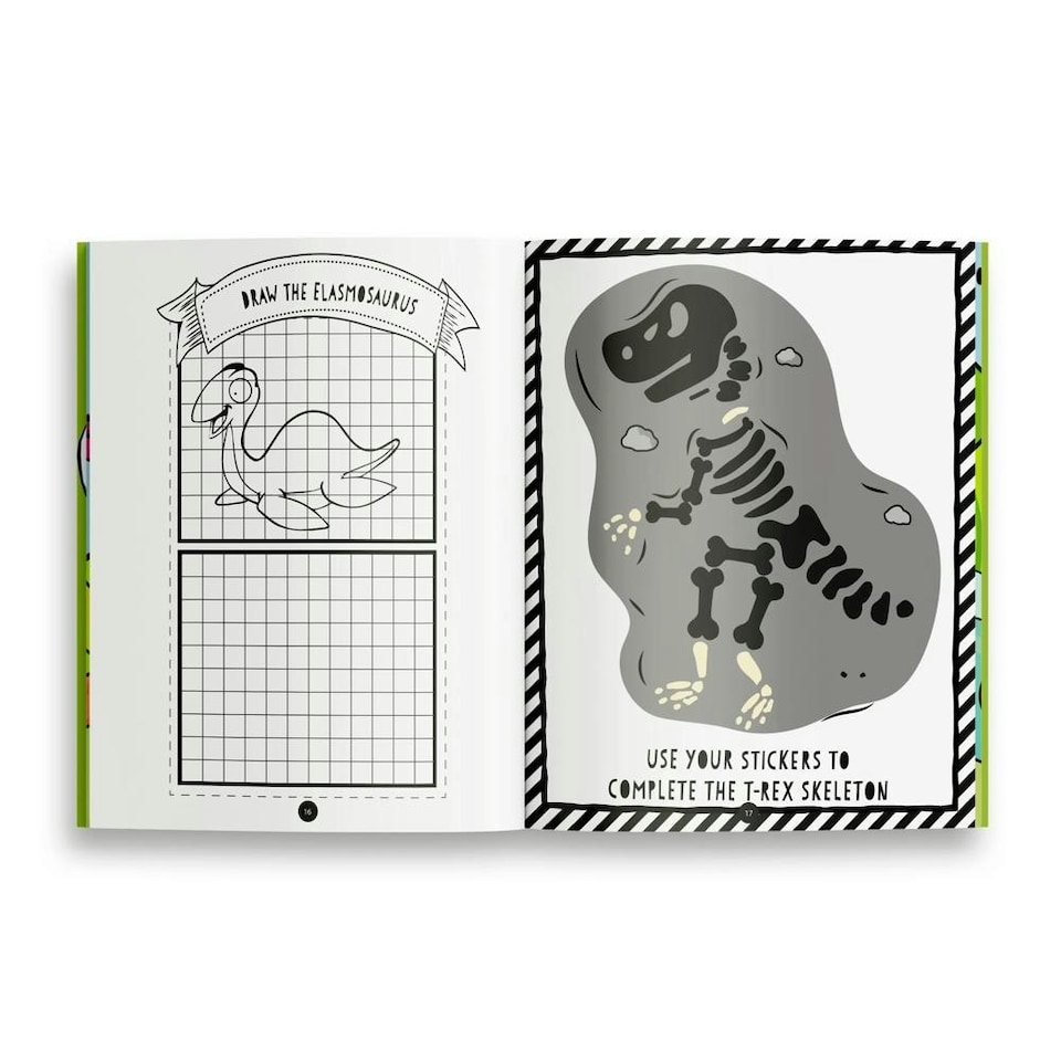 image 1 of 24 Pages Dinosaur Activity Book with Stickers Yellow | One Size