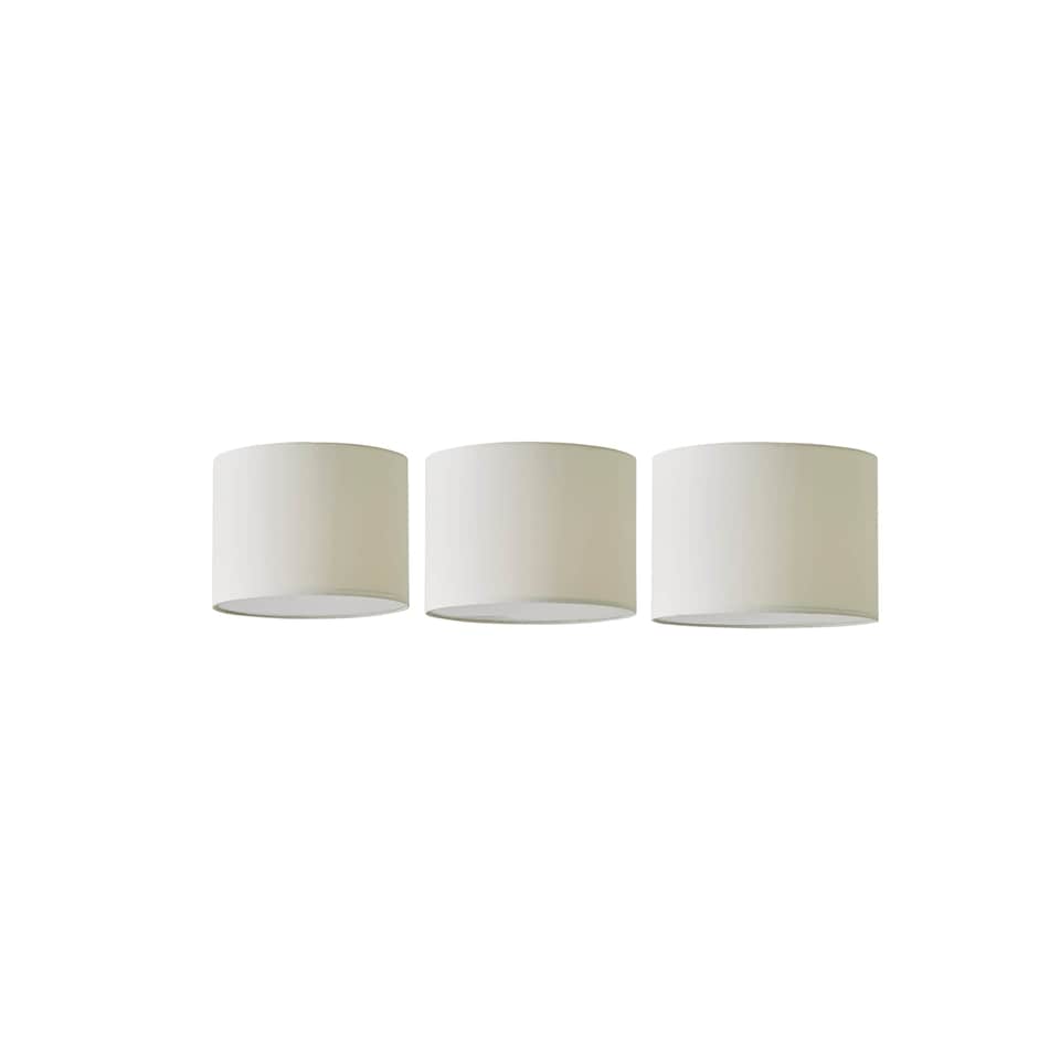 image 1 of ValueLights 3 Pack Modern Cream Drum Pendant Ceiling Light Shades With Diffusers