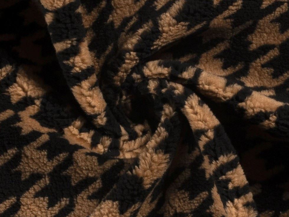 Brown Sherpa Fleece Fur Fabric for Dressmaking, Toy Making, 150cm / 59" Wide - per metre