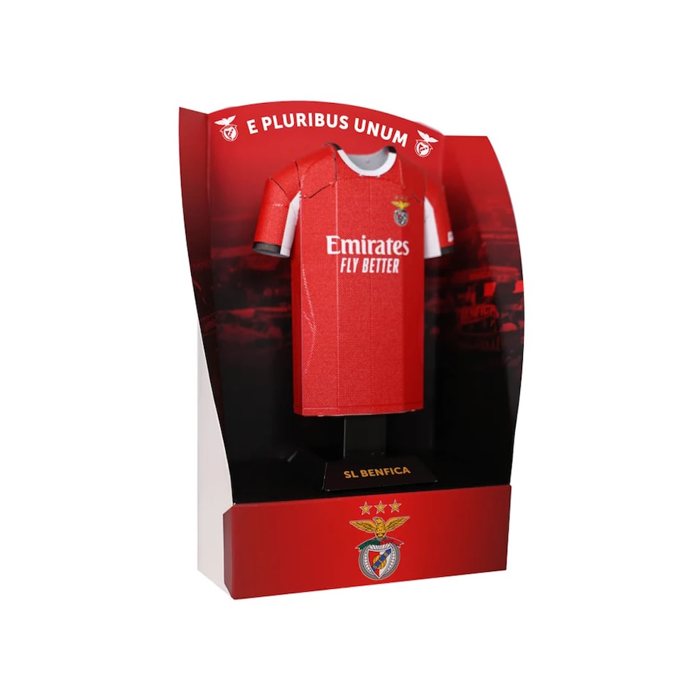 image 1 of RadStuff Metal Alloy Football Shirt - S.L. Benfica Home Kit 2025/26