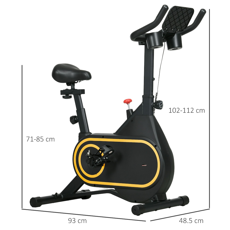 image 1 of SPORTNOW Exercise Bike, Stationary Bike w/ LCD Display for Home Cardio Workout