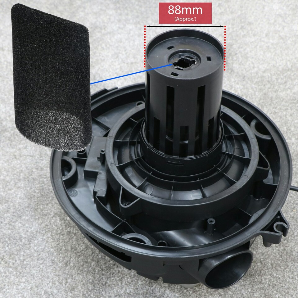 image 1 of SPARES2GO Filter + Foam Sleeve for Mac Allister MWDV16L-A MWDV20L-A MWDV30L-A 16L 20L 30L Vacuum