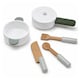 image 7 of Childrens Kids Roleplay Wooden Play Kitchen Cooking Playset with Utensils