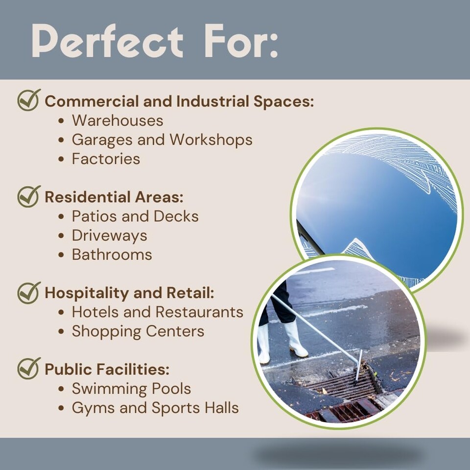 image 1 of Avern Large Floor Squeegee 75cm with 125 cm Handle – Heavy-Duty Water Remover for Wet Rooms and Patios