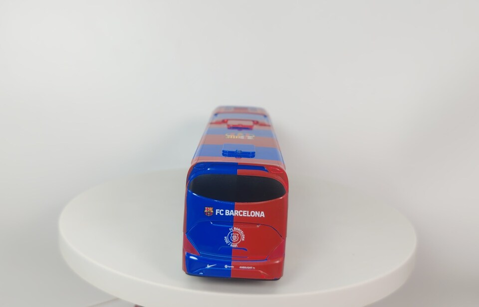 image 1 of FC Barcelona Bus Model Football Team Coach Toy