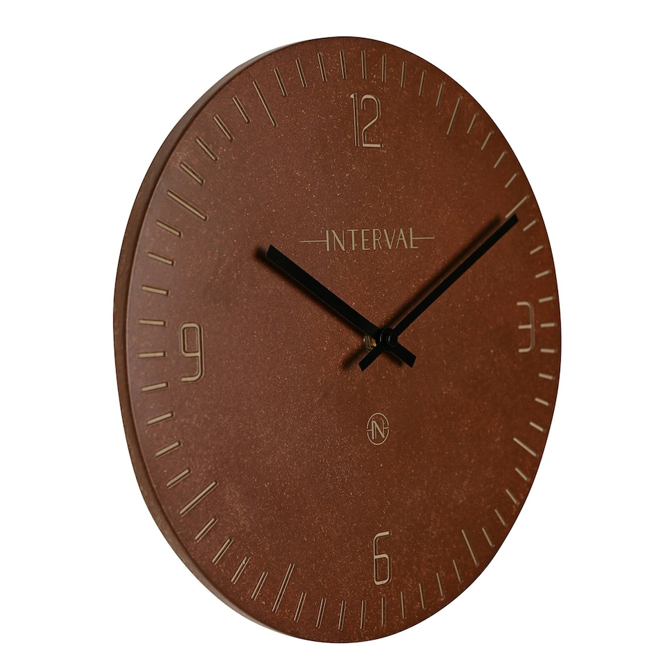image 1 of Interval Resin Wall Clock 30cm - Oxblood Red | Oxblood