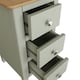 image 7 of Taberno Oak 3 Drawer Bedside Table Nightstand Cabinet Sage Green
