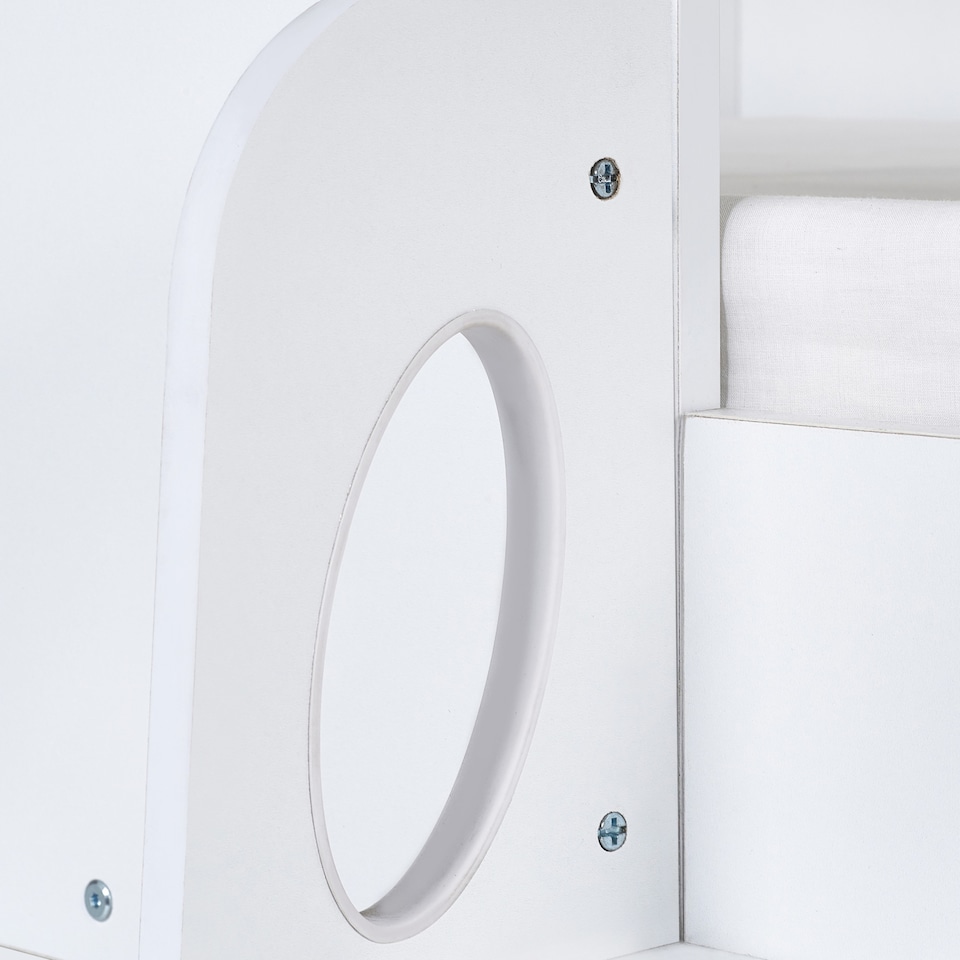 image 1 of Orpheus 90cm Single White Treehouse Midsleeper Cabin Bed