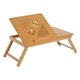 image 1 of HOMCOM Portable Laptop Desk Notebook Tray PC Bed Table Drawer Adjustable Bamboo
