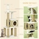 image 5 of PawHut Climbing Kitten Tower with Scratching Post Cat House, Beige