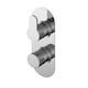 image 1 of Balterley Consall Contemporary Round Twin 3-Way Thermostatic Shower Valve with Diverter, Chrome